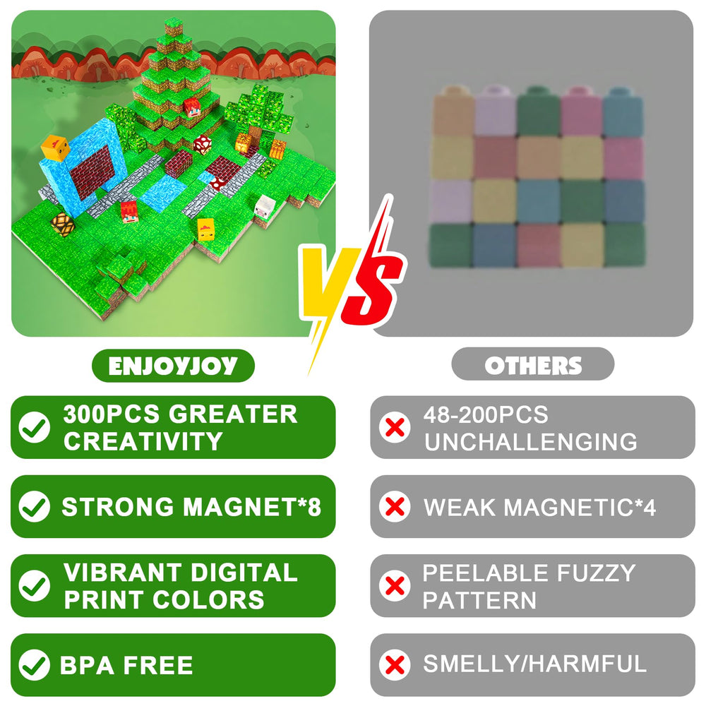 Enjoyjoy STEM-building scene with animals and bridges encourages spatial reasoning.