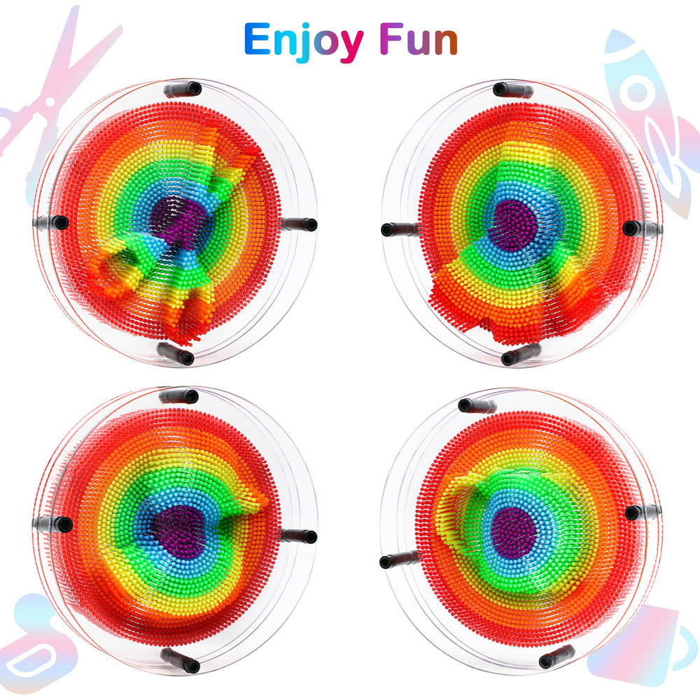 ENJSD 3D Pin Art colorful design decor for a vibrant desk