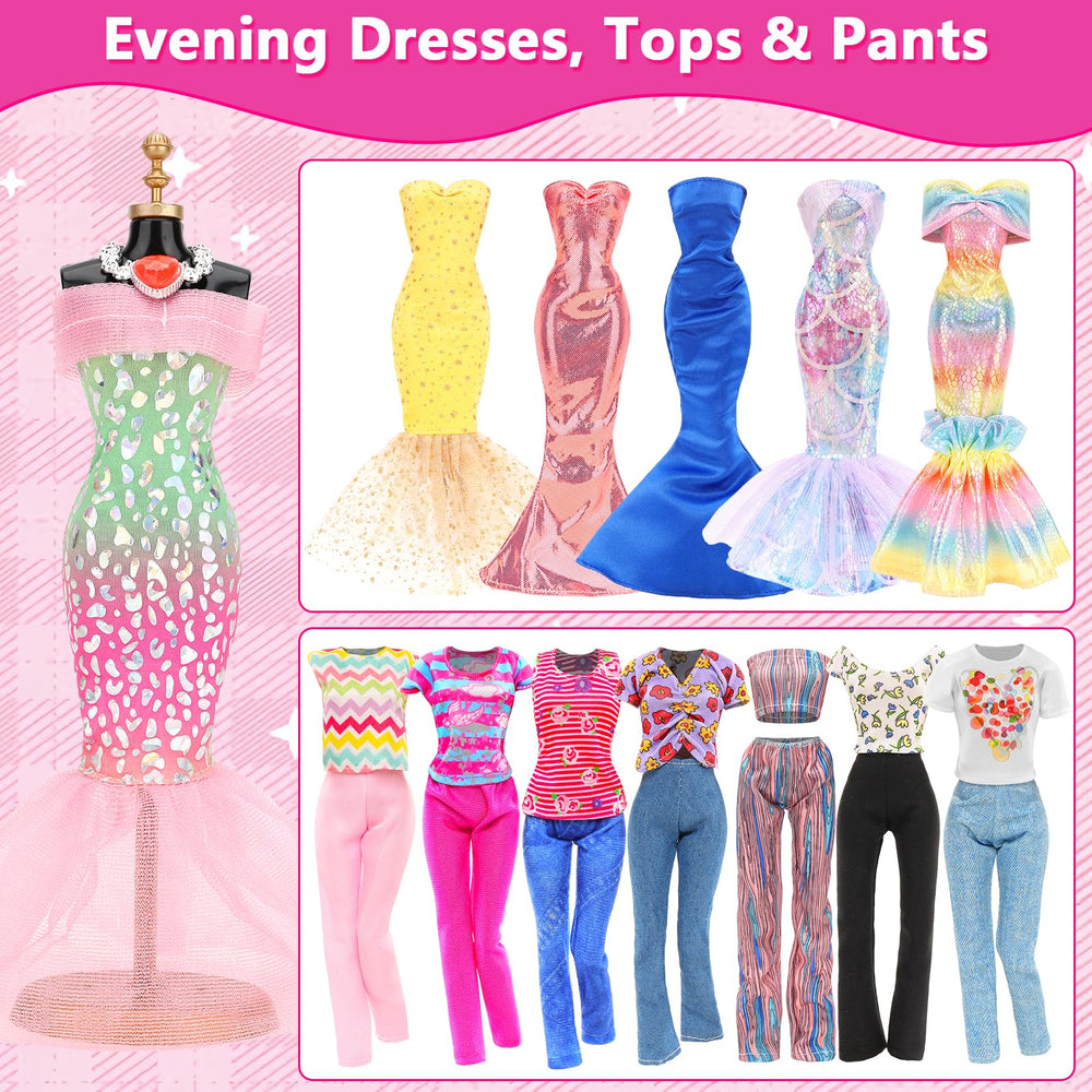 ENOCHT tops and pants outfits for versatile 11.5-inch doll looks.
