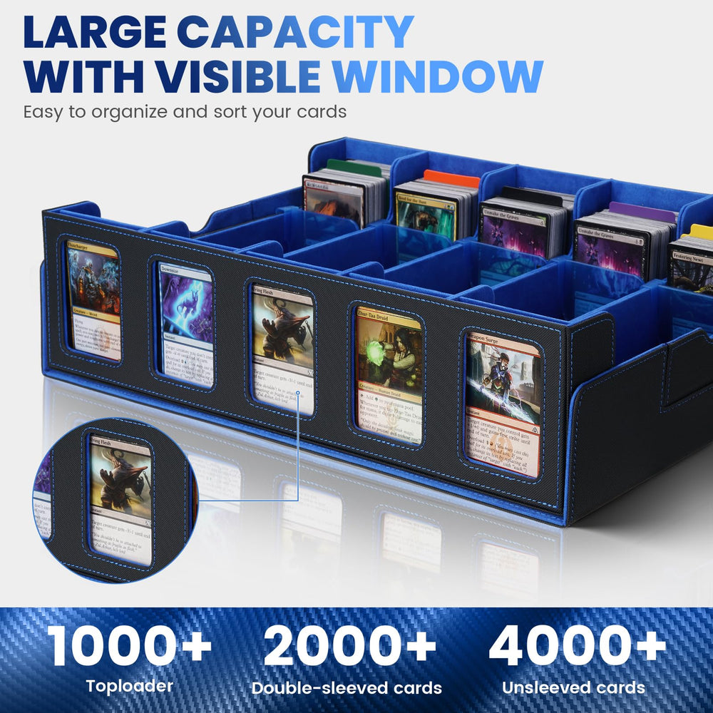 Enrichovo commander display window showcases prized cards safely.