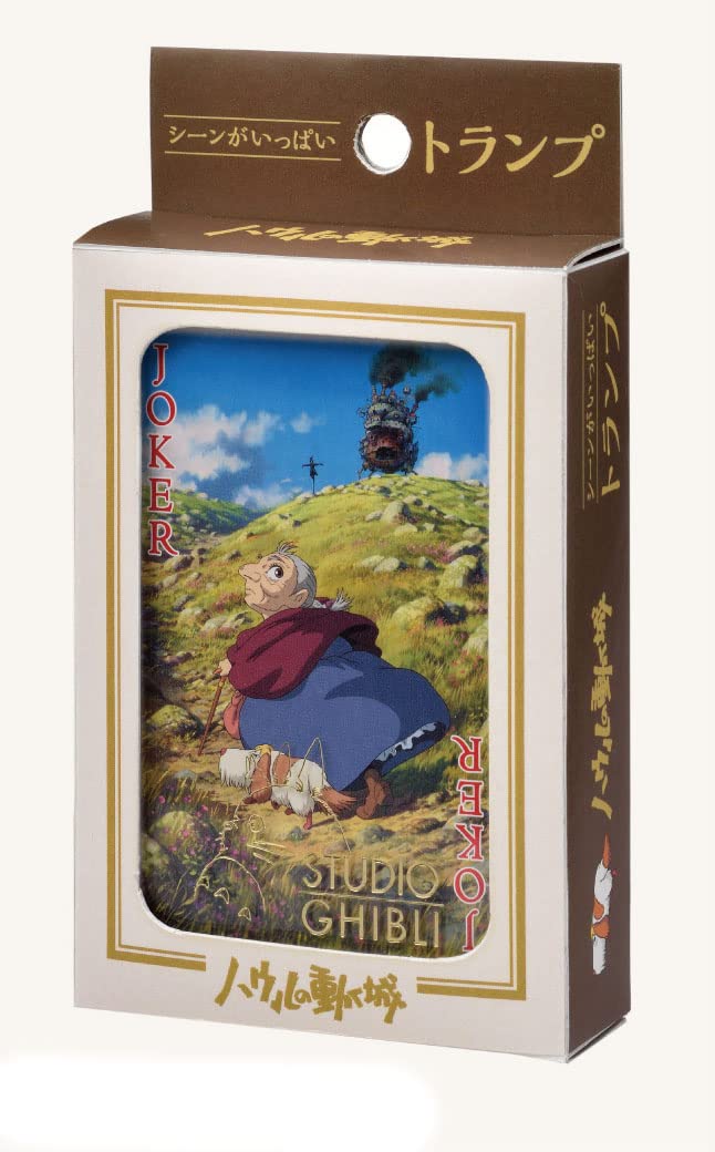 Ensky Howl's Moving Castle playing cards with iconic scenes, ideal for fan game nights and collection