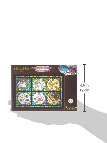 Ensky Totoro Catbus stained glass puzzle, ideal for bright window art and family puzzle time.