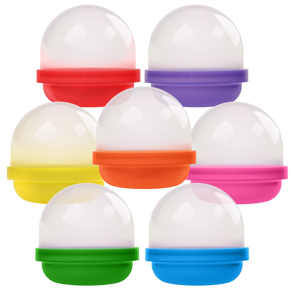 Entervending acorn capsules 2 inch frost clear for prize dispensing in vending machines.