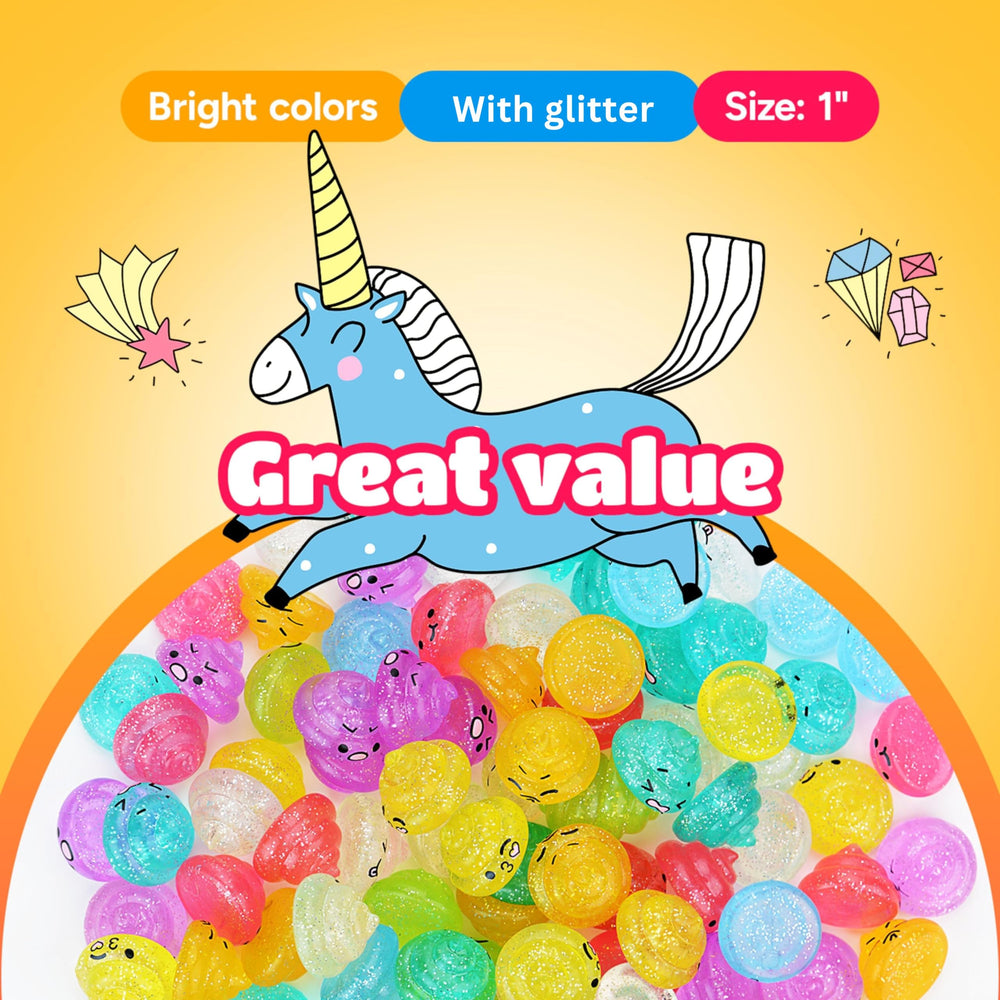 Entervending Unicorn Poop Mini Toys fit 2-inch capsules for vending machines