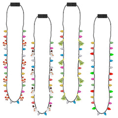 EOBOH 8-pack Christmas glow necklace with 26 bulbs for vibrant party vibes.