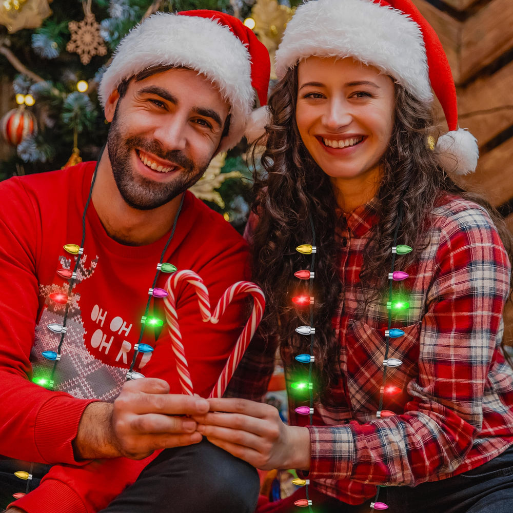 EOBOH 12-pack necklace set ideal for Ugly Sweater and New Year celebrations.