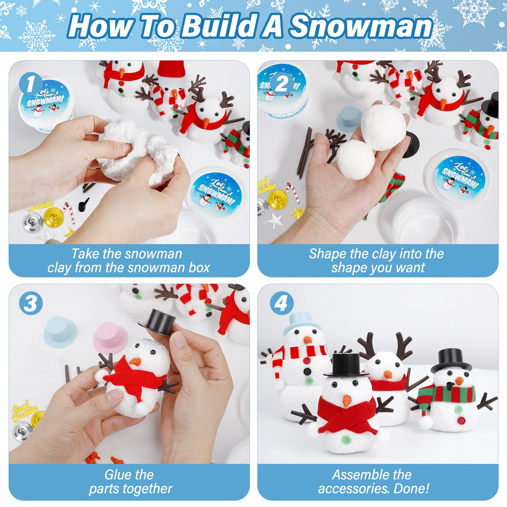 EOBOH festive decor display shows finished snowmen decorating home or classroom