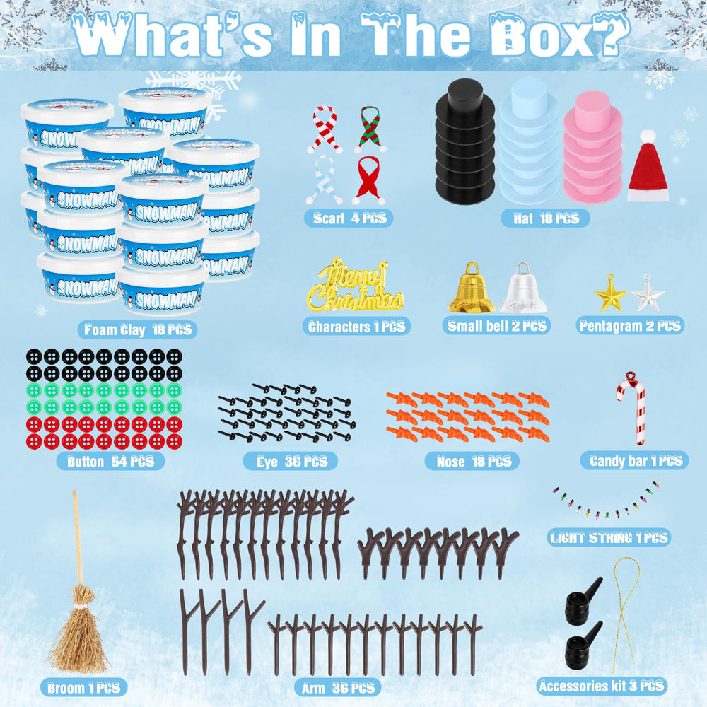 EOBOH snowman kit accessory set for creative customization of winter decorations