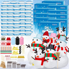 EOBOH Snowman Kit assembly shows durable foam clay for kids' crafts
