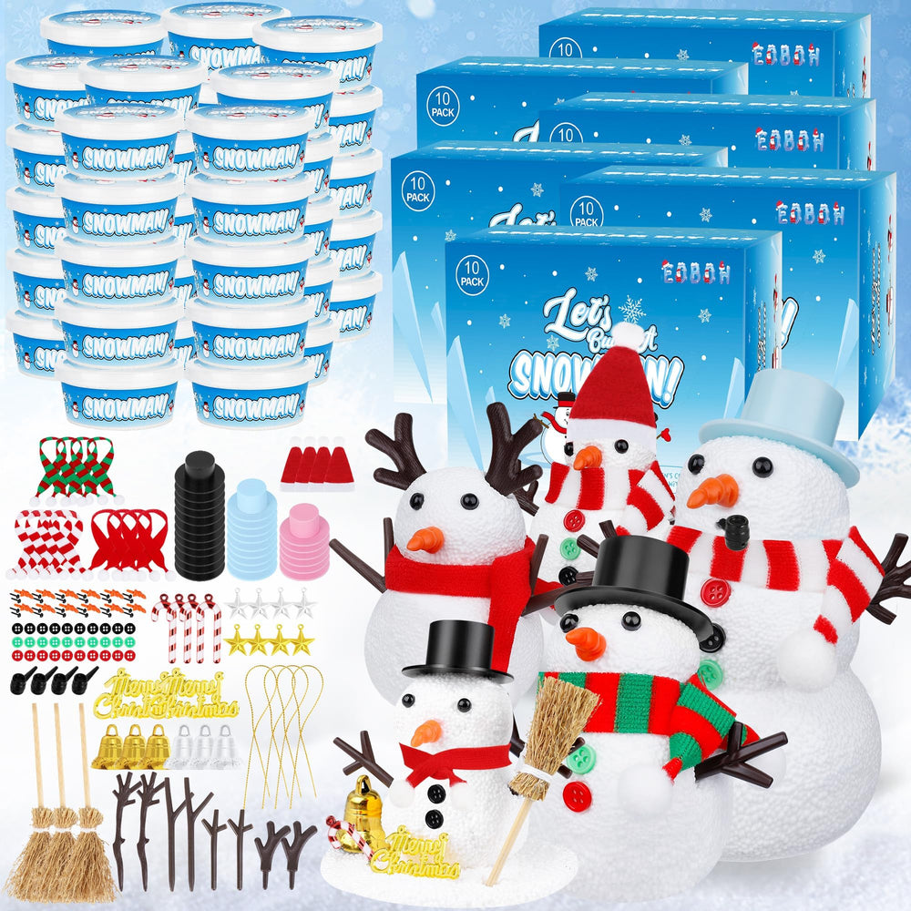EOBOH Snowman Kit foam putty close-up for creative kid’s crafting sessions