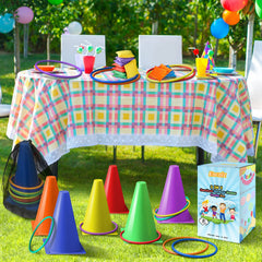 Family-friendly carnival scene featuring the Eocolz set in action.