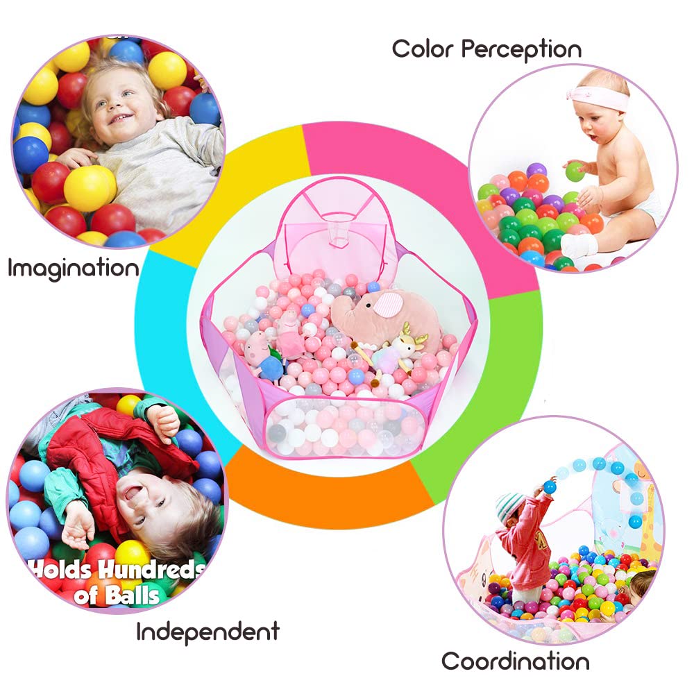 Eocolz ball pit with zipper storage bag for easy transport