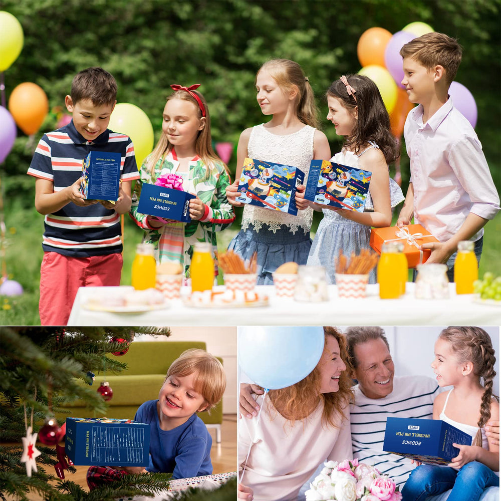 EODVICS child-friendly invisible ink pen in gift box.