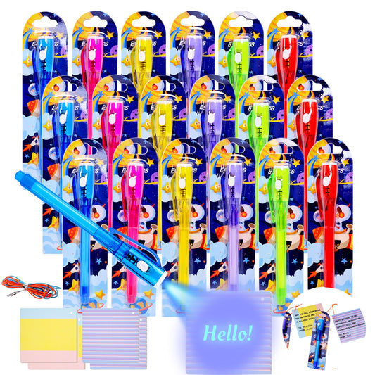 EODVICS invisible ink pens with UV light reveal secret messages in vibrant colors.