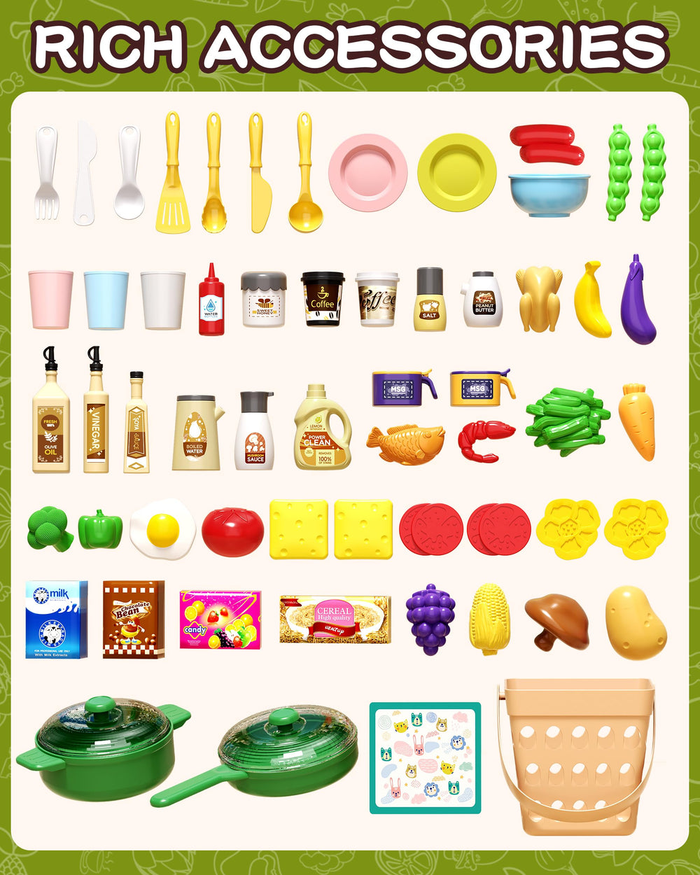 Eohemeral green kids kitchen design for social play
