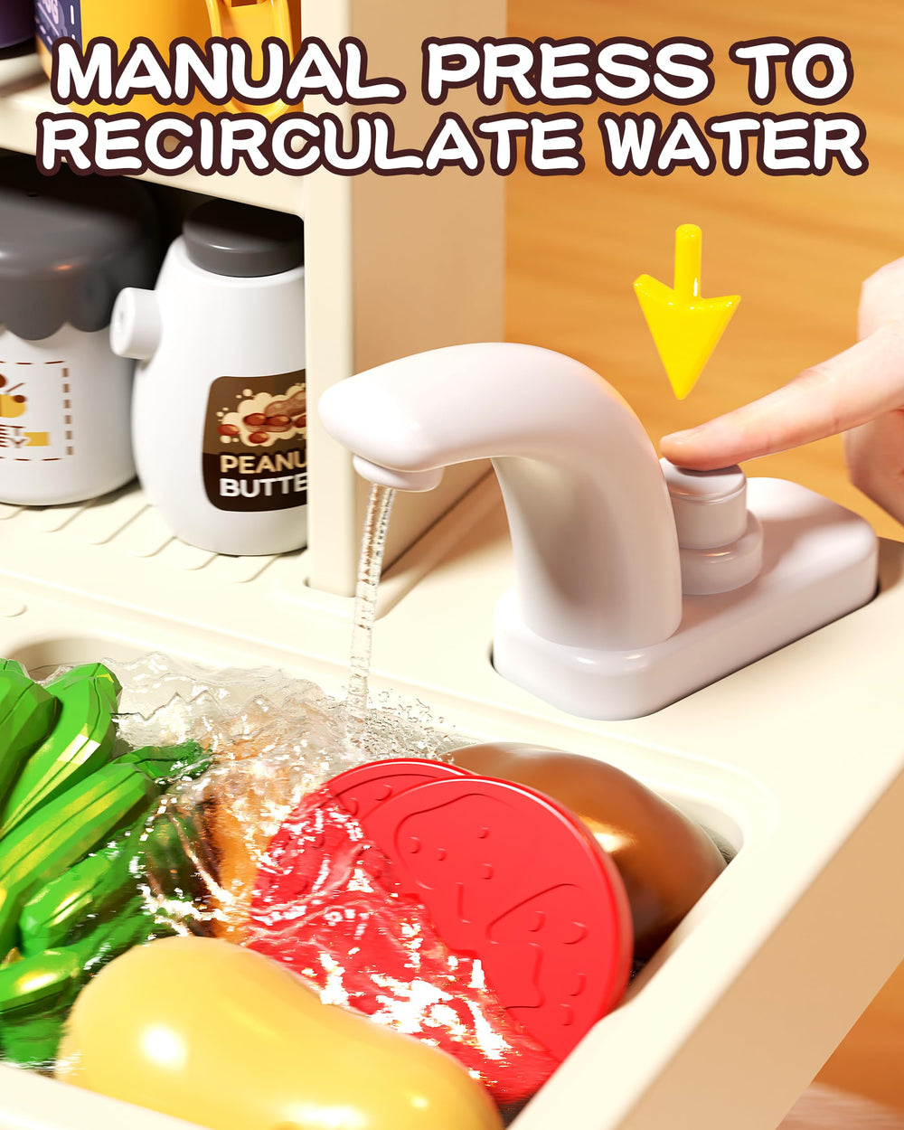 Eohemeral kitchen with realistic sounds for immersive play