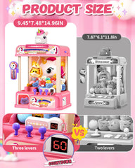 Eohemeral Unicarns claw machine with detachable head offering versatile play options.