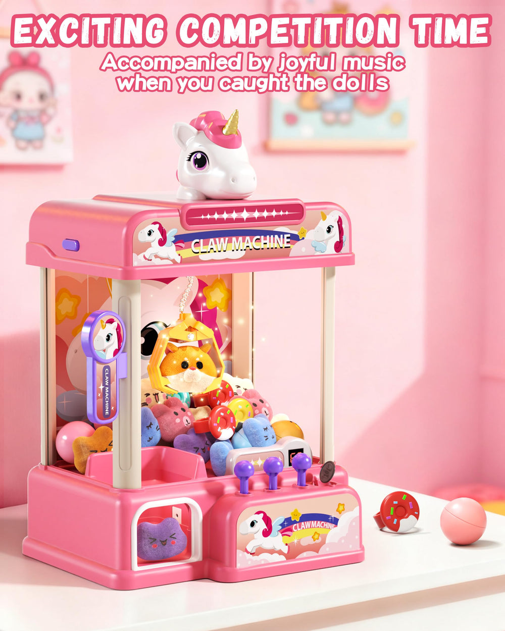 Eoepamhal Unicarns claw machine set up for parties and celebrations.