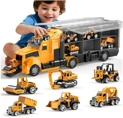 EoinMarie construction trucks with carrier truck for durable daily play