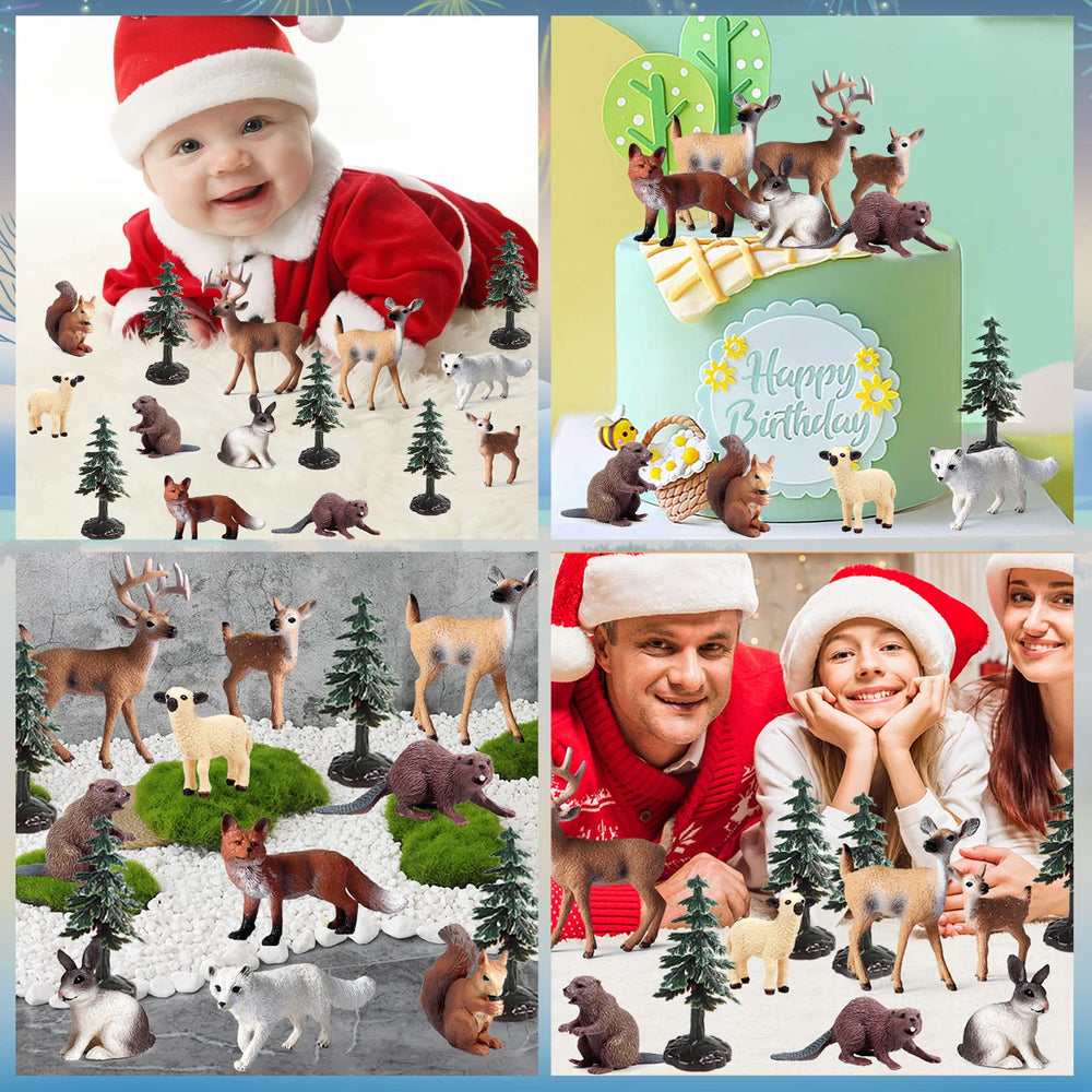 EOIVSH arctic fox figurine shines in winter dioramas and gifts