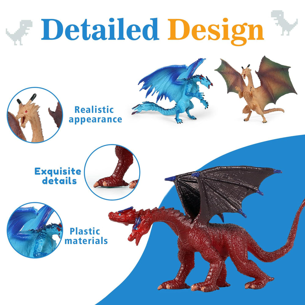 EOIVSH 5-inch dragon figures are safe, durable, and kid-friendly