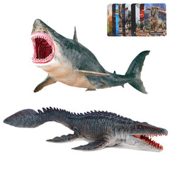 EOIVSH Megalodon and Mosasaurus packaging with gift-ready box.
