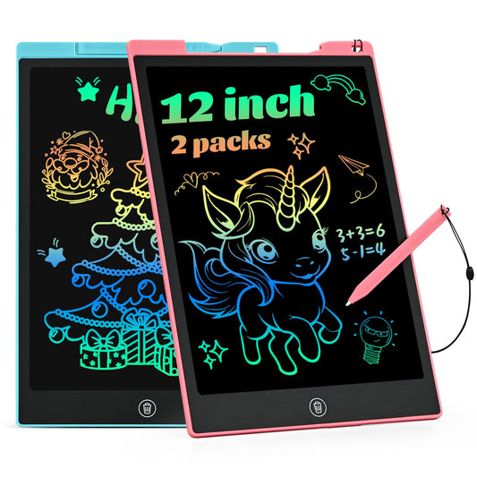 EooCoo 12-inch LCD writing tablet front view for portable learning on the go.