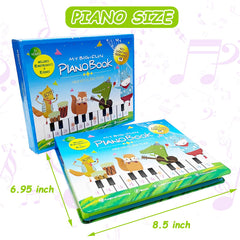 EOOLEOW Kids Piano Book Toy opened book view showing interactive piano feature