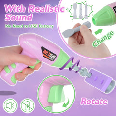 EP EXERCISE N PLAY screwdriver helps toddlers practice grip and hand-eye coordination during pretend tasks.