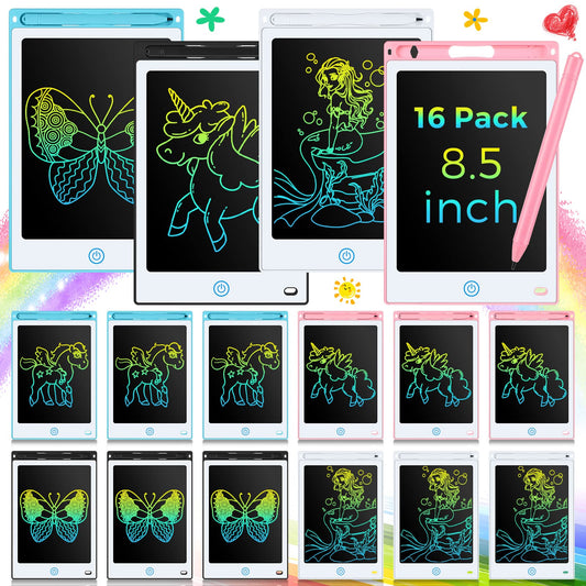 Epakh 16-piece kids LCD writing tablet front view, ideal classroom and party favors.
