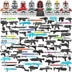 EPAZISOH military minifigures helmet masks and swords for imaginative building play