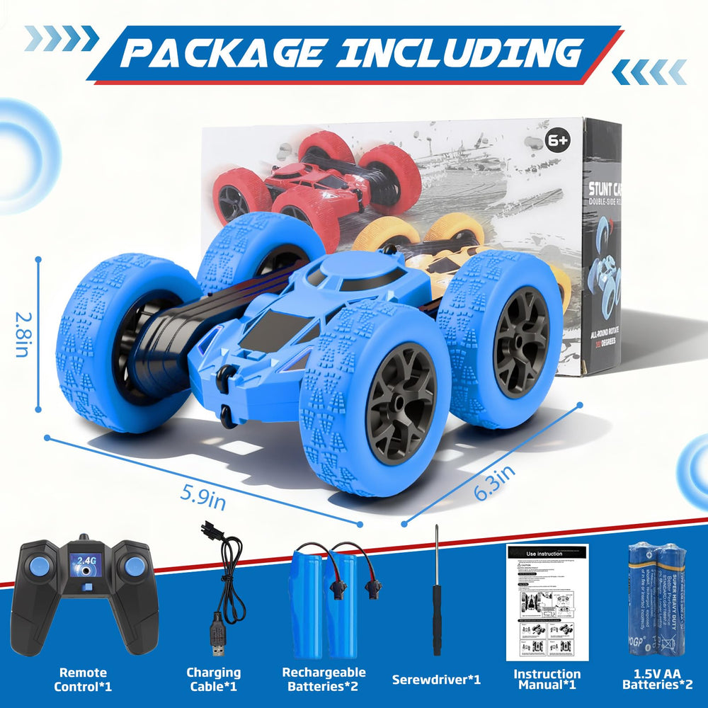 EPIMA RC car with bright LED headlights in action