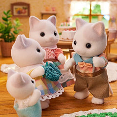 Epoch Sylvanian Families set contents showcase family and accessories for imaginative play.