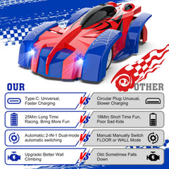 EpochAir wall climbing car demonstrates 360° rotation for action on walls