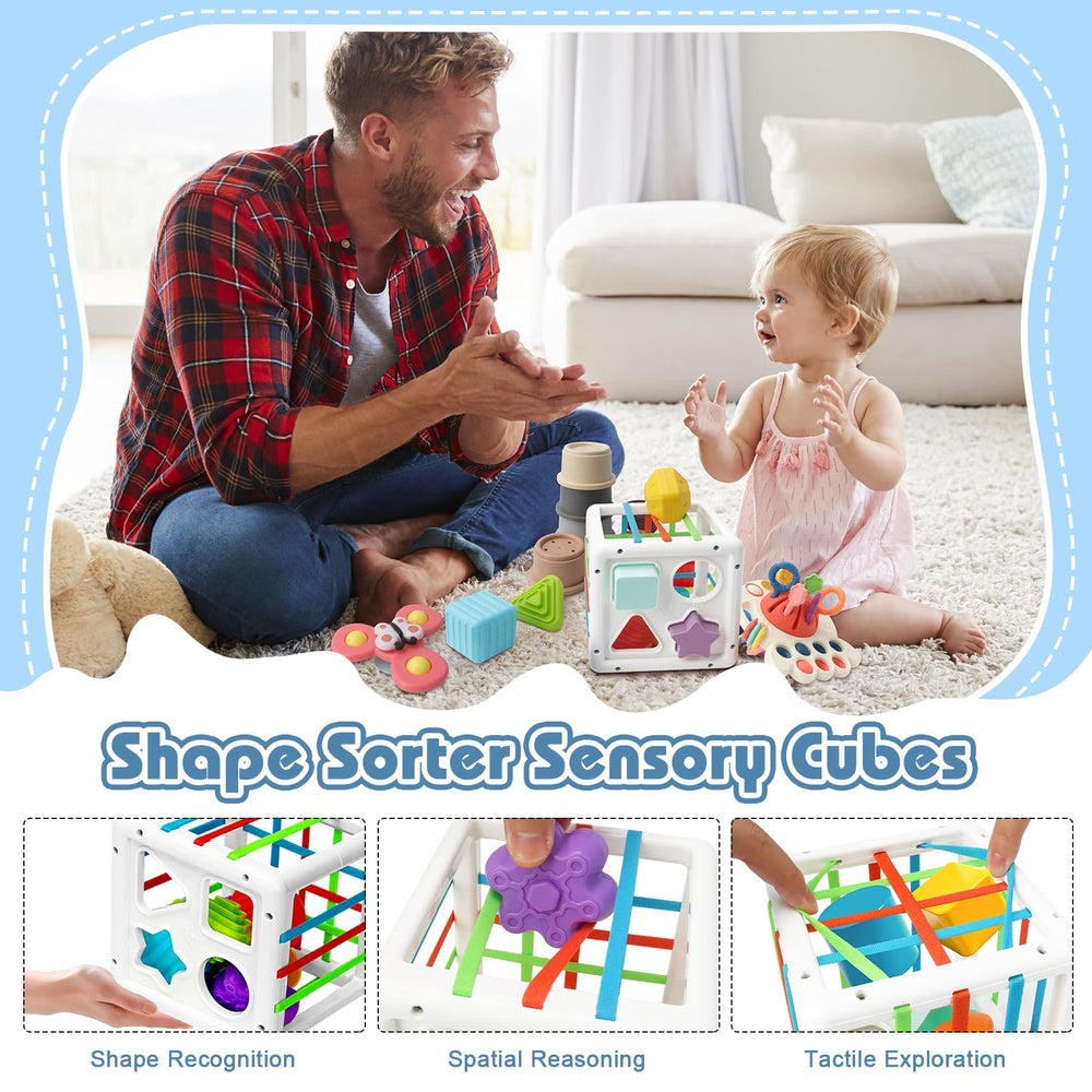 EPOGG stacking-blocks introduce animals, shapes, and textures to support exploration.