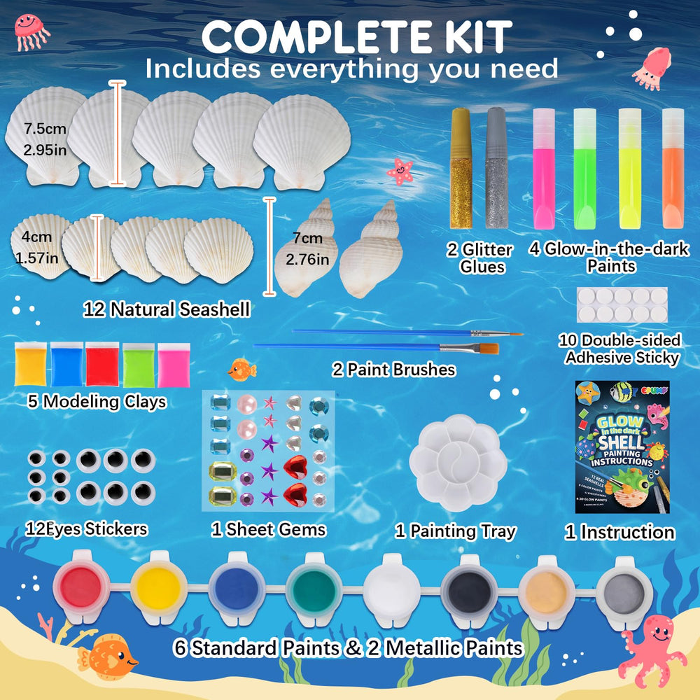 EPUMP 2 metallic paints add shimmer to shell designs.