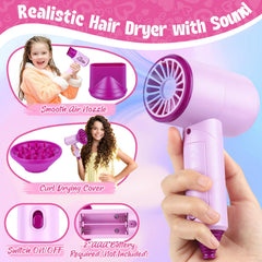 ERHAICAT light up curling iron enhances interactive hairstyling playtime