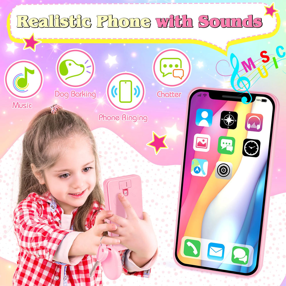 ERHAICAT play purse toy-phone provides interactive sounds for realistic role play.