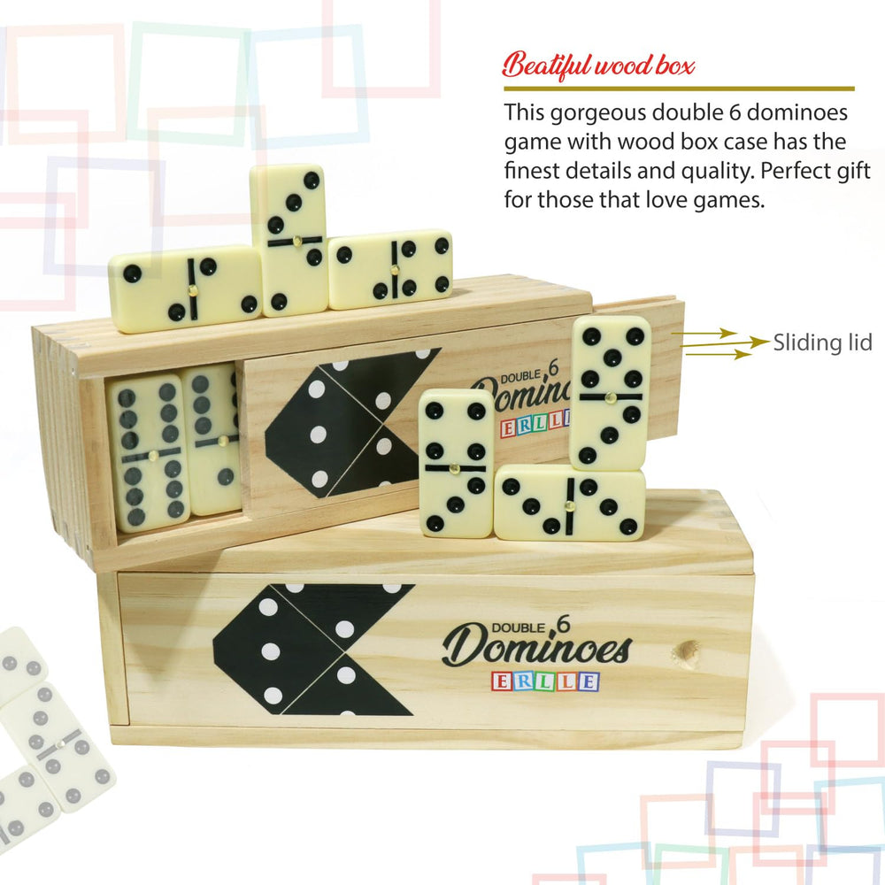 ERLLE dominoes set Mexican Train play scene highlights versatile family game nights
