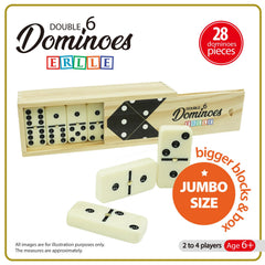 ERLLE jumbo dominoes family night setup on table