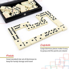 Mexican Train setup with ERLLE dominoes for strategic play
