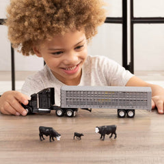 ERTL 1:64 scale dimensions shown to guide display