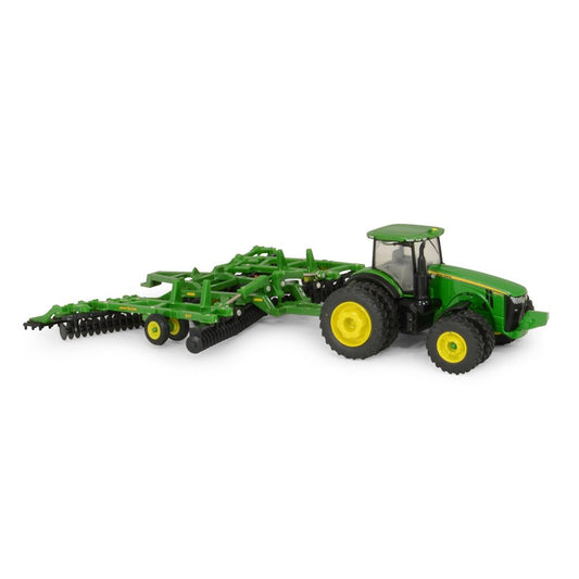 ERTL John Deere 8320R tractor front view emphasizes durable die cast build for lasting play