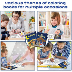 Ertyjikg Nativity coloring pages with angels and priests invite gentle, creative play.
