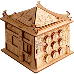 ESC WELT House of Dragon puzzle box cover highlights elegant wood craftsmanship for mystery and gifting