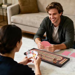 ESENHARBER Cribbage Board travel-compact setup ready for anywhere you go.