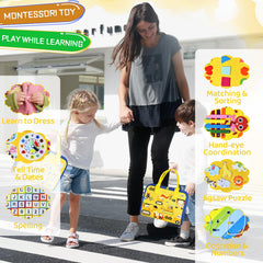 Esjay Busy Board cover shows a cute truck pattern, ideal as a gift.
