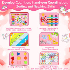 Esjay Busy Board shapes and puzzle page boosts recognition and imagination