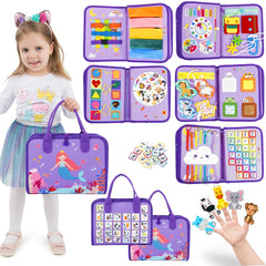 Esjay Toddler Busy Board zipper activity promotes fine motor skills during play