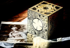 ESMGVAR Detachable Hellraiser box with lock disc emphasizing interactive prop design